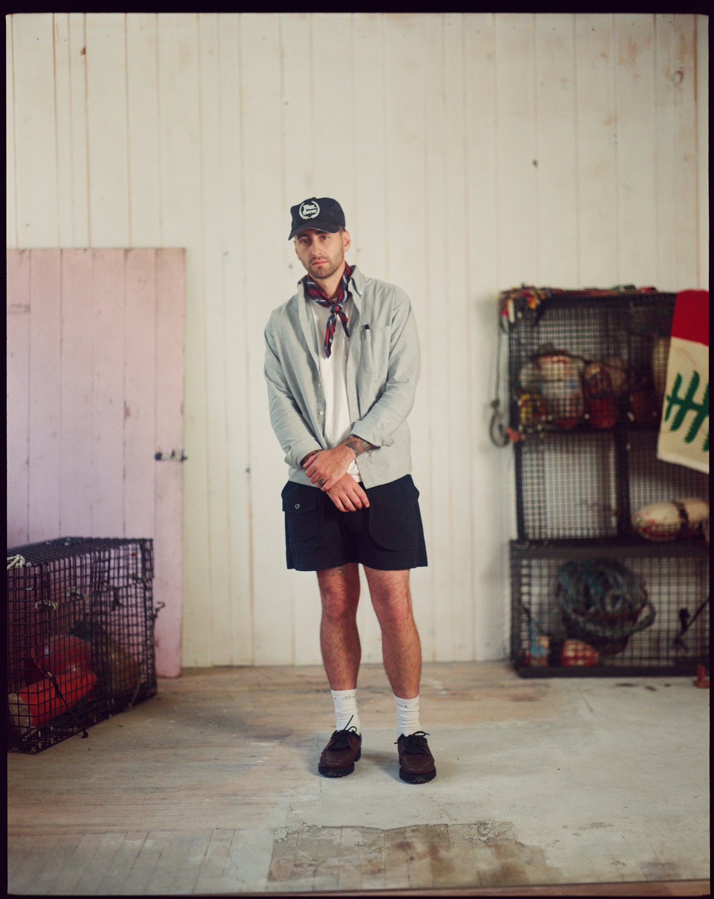 The Ram Island Shorts in Navy Seersucker