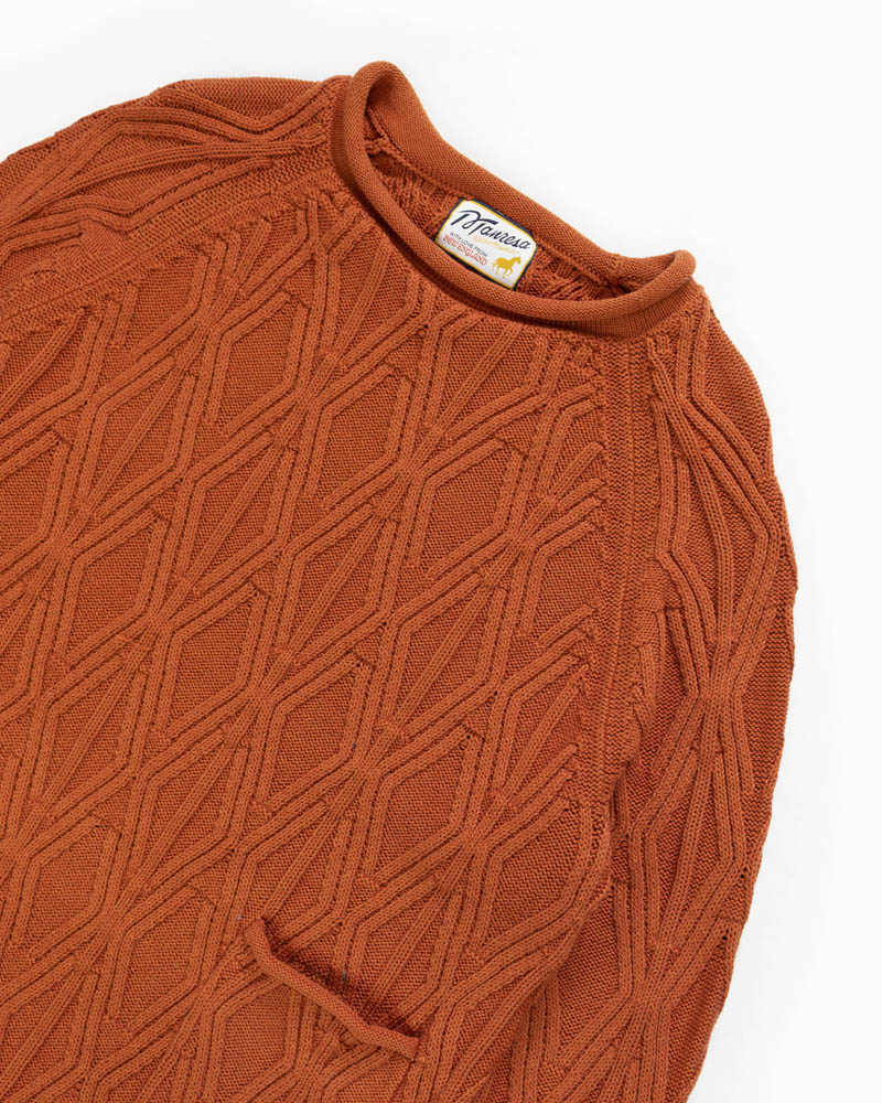 The Oysterman Sweater in Rust