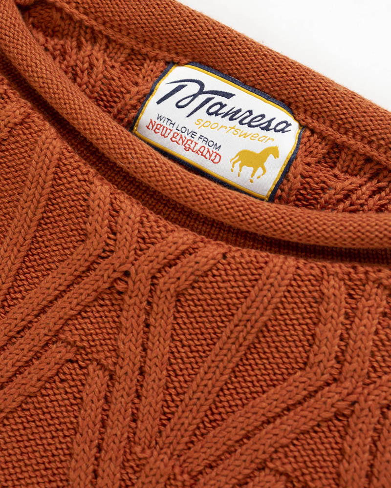 The Oysterman Sweater in Rust