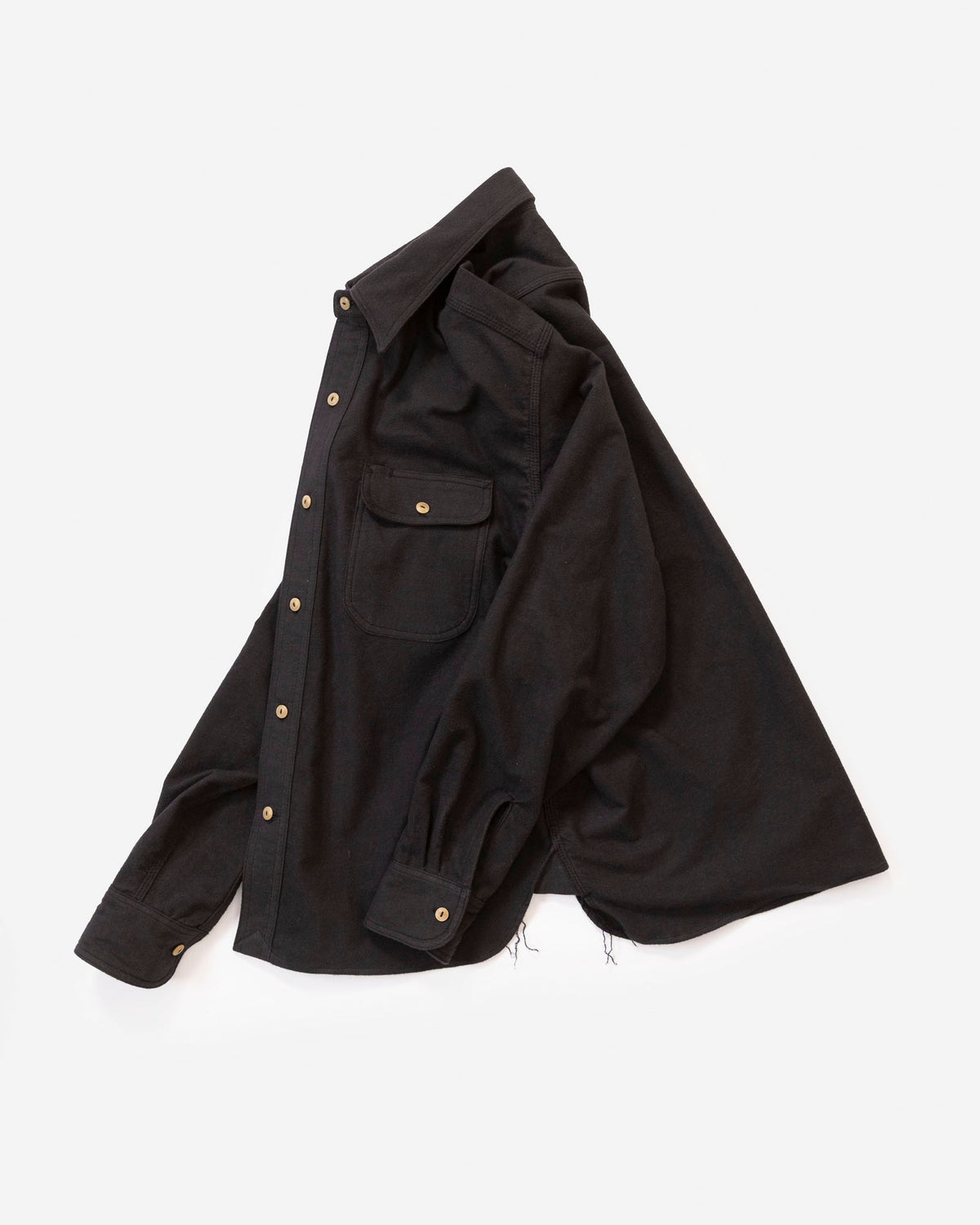 The Roebuck Shirt in Black Chamois
