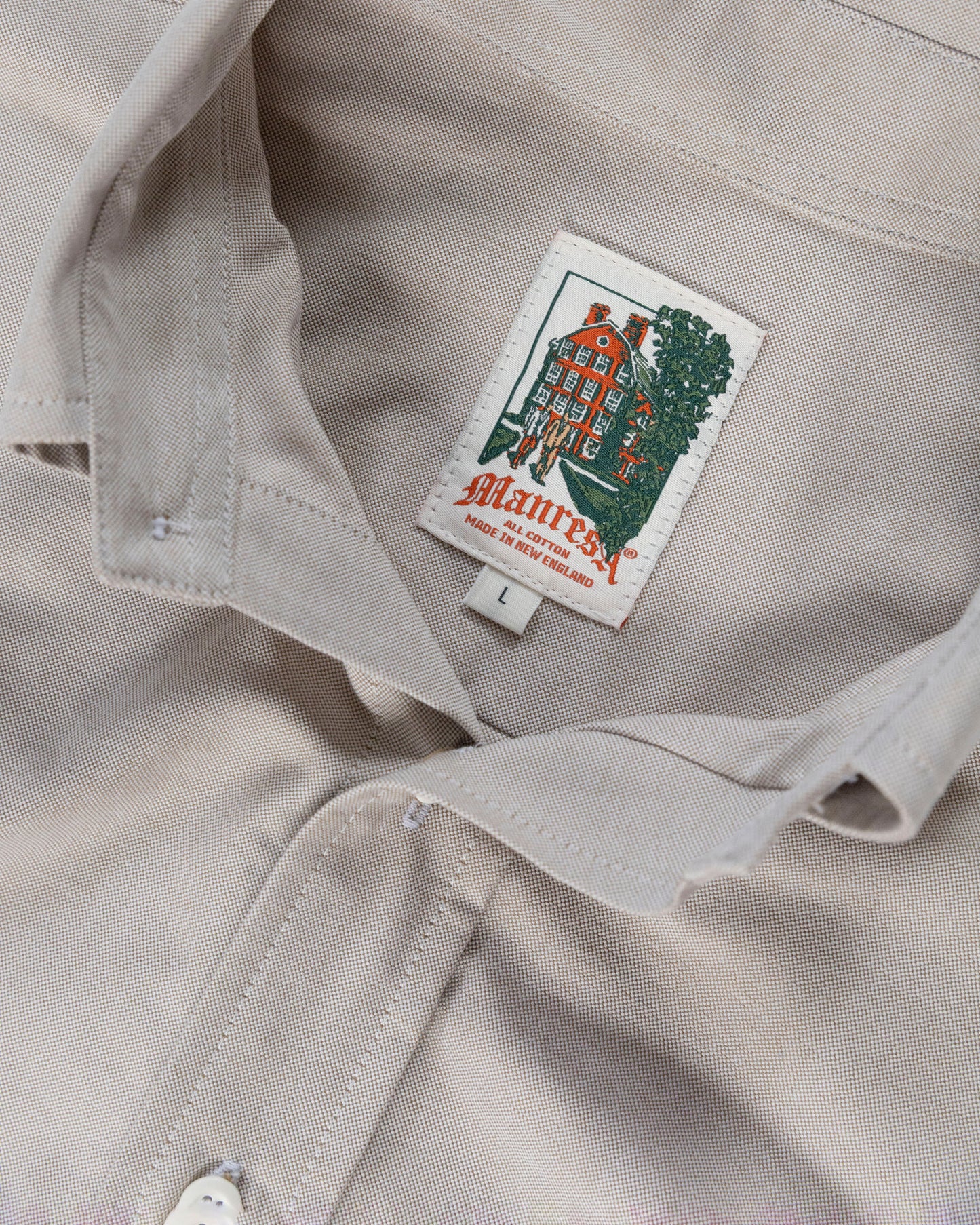 The Yale Cloth Button Down in Sand Warp