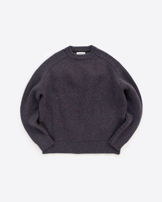 The Crawford Sweater in Plum Multi Shetland