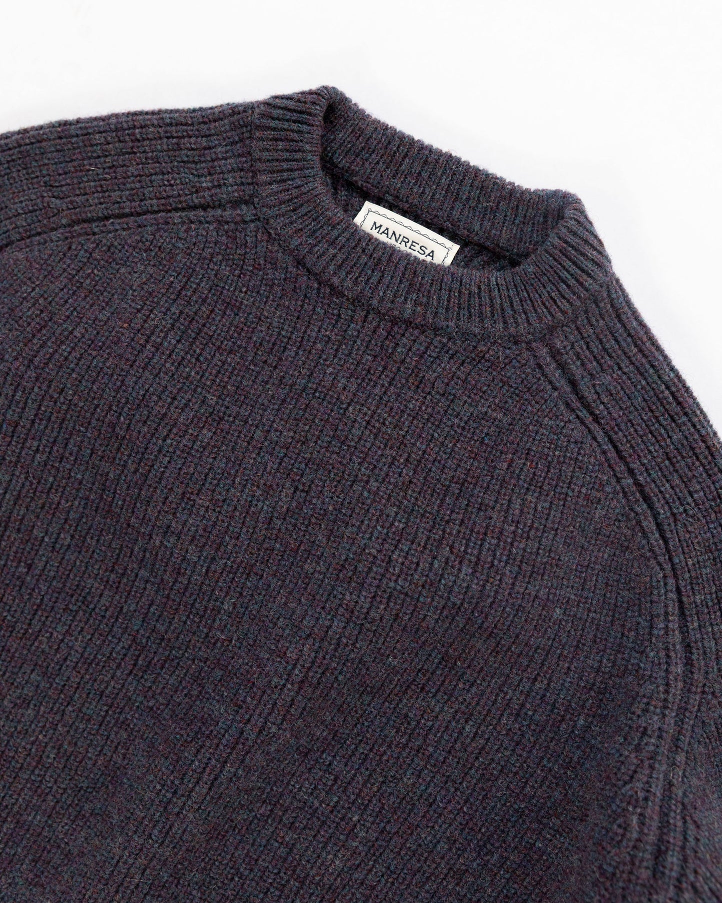 The Crawford Sweater in Plum Multi Shetland