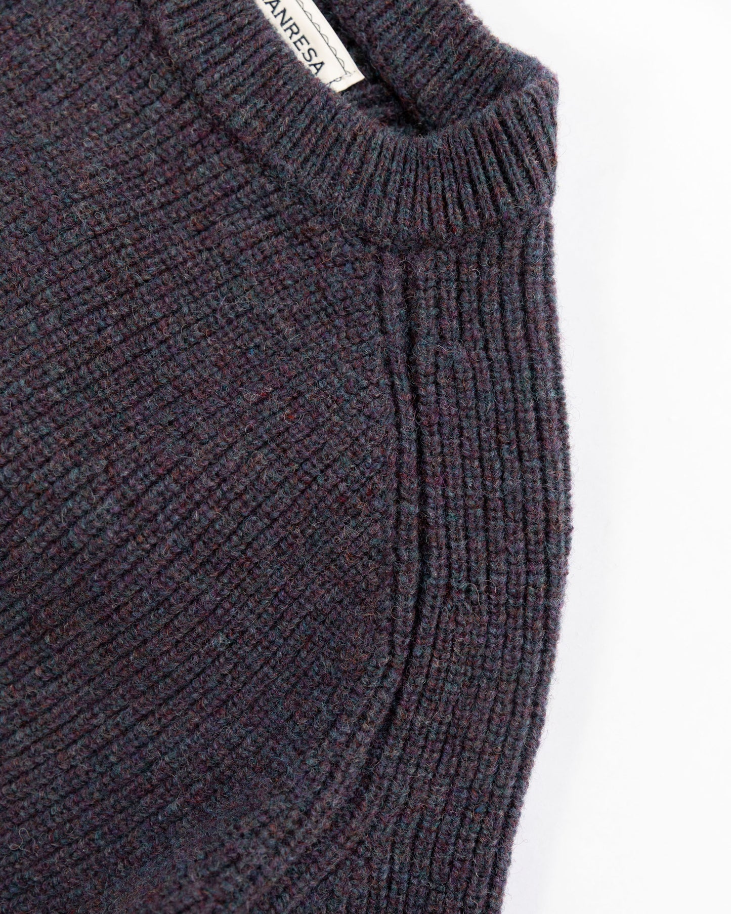 The Crawford Sweater in Plum Multi Shetland