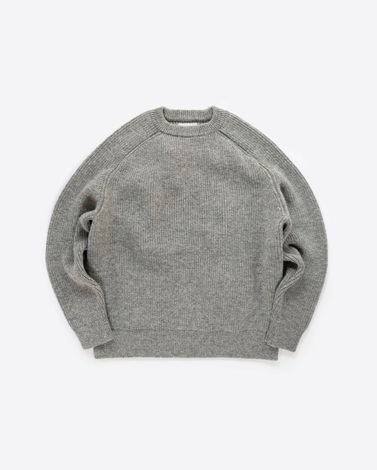 The Crawford Sweater in Gray Shetland
