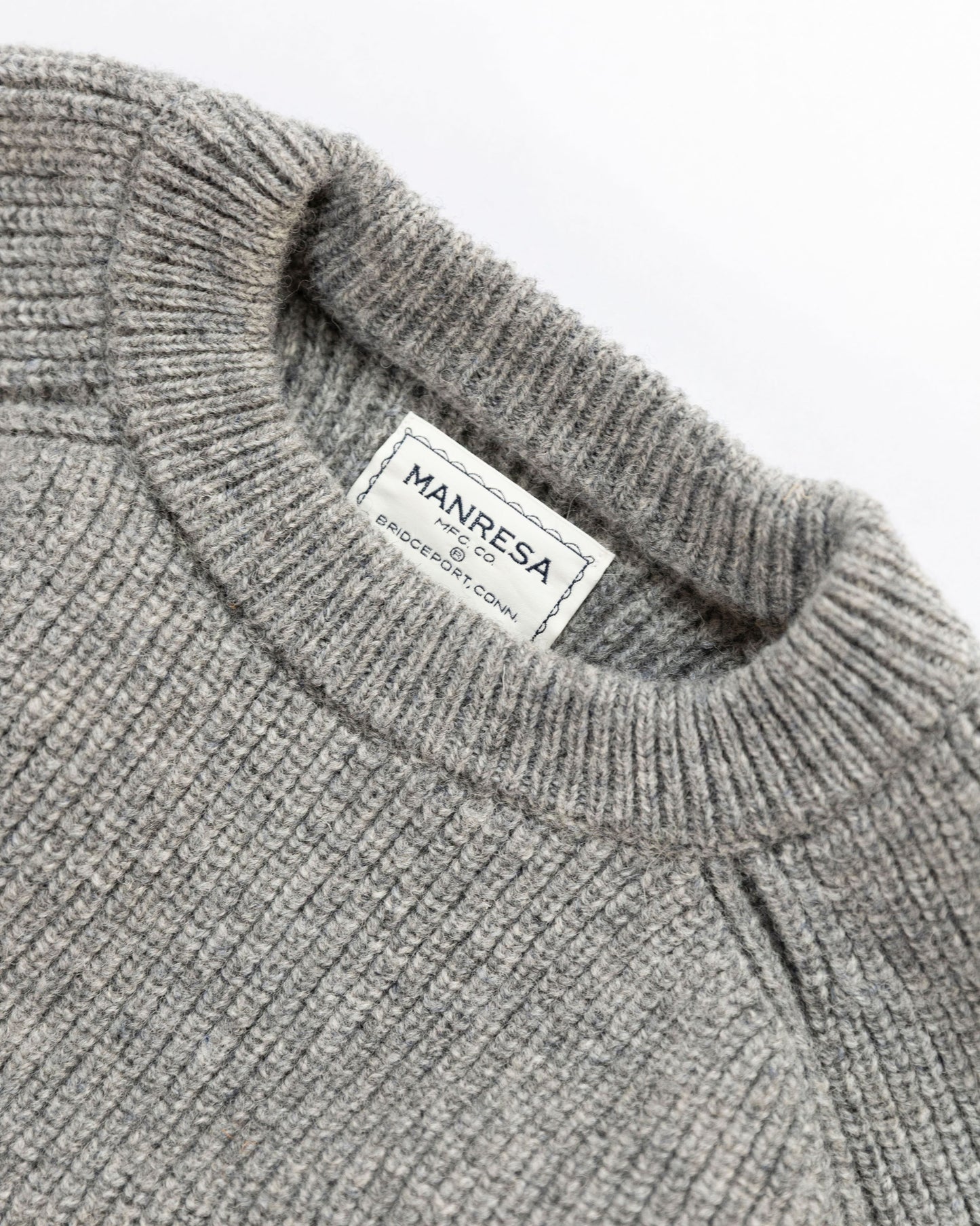 The Crawford Sweater in Gray Shetland