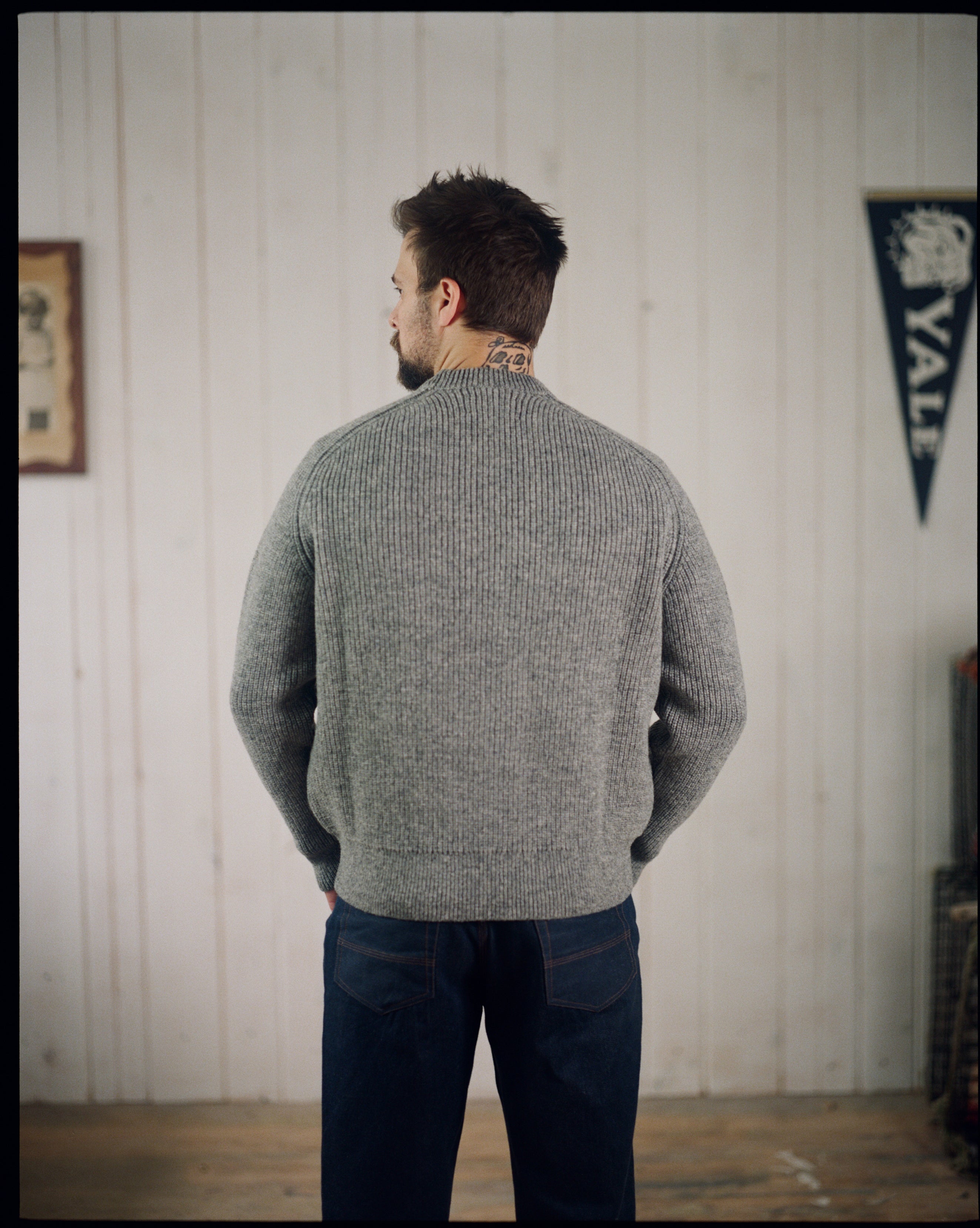 The Crawford Sweater in Gray Shetland – Manresa Clothing LLC