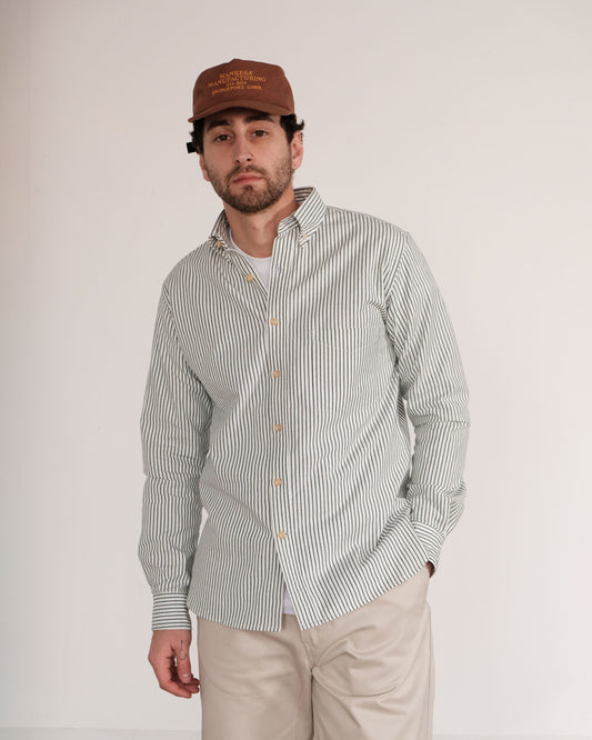 The Yale Shirt in Forest Stripe