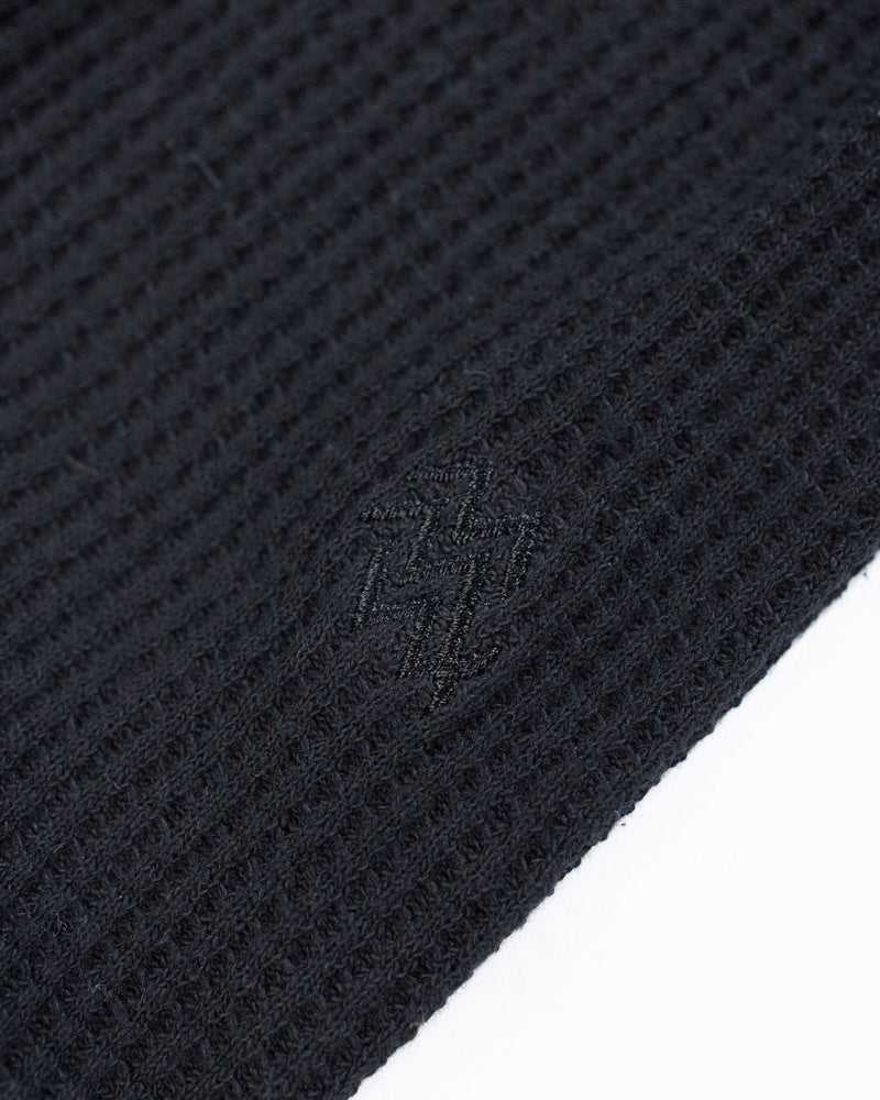 The Thermal Henley in Black – Manresa Clothing LLC