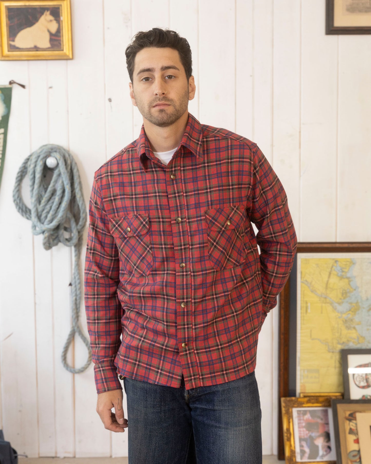 The Roebuck Shirt in Rose Tartan