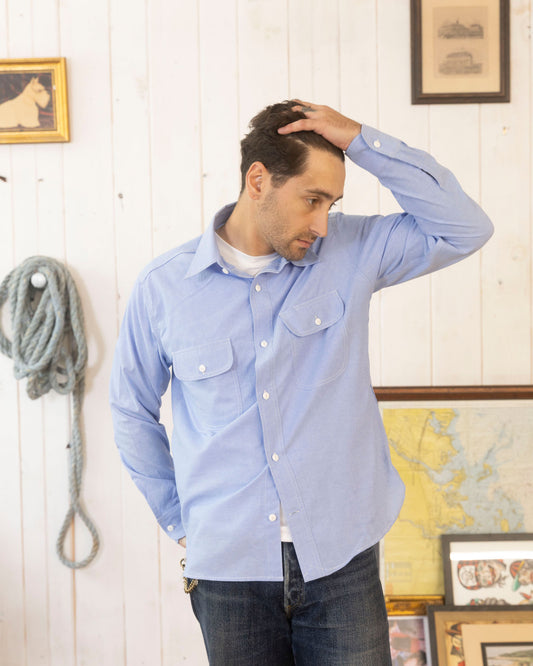 The Roebuck Shirt in Sky Chambray