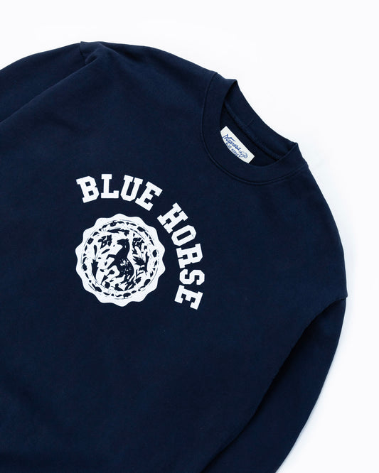 The BH Stamp Crewneck in Navy