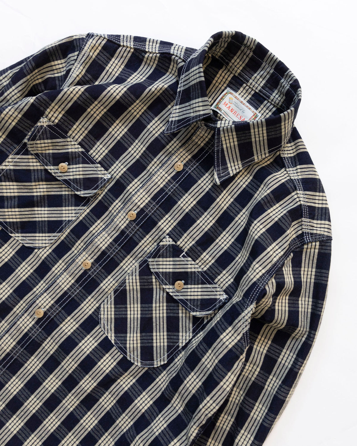 The Roebuck Shirt in Indigo Palaka