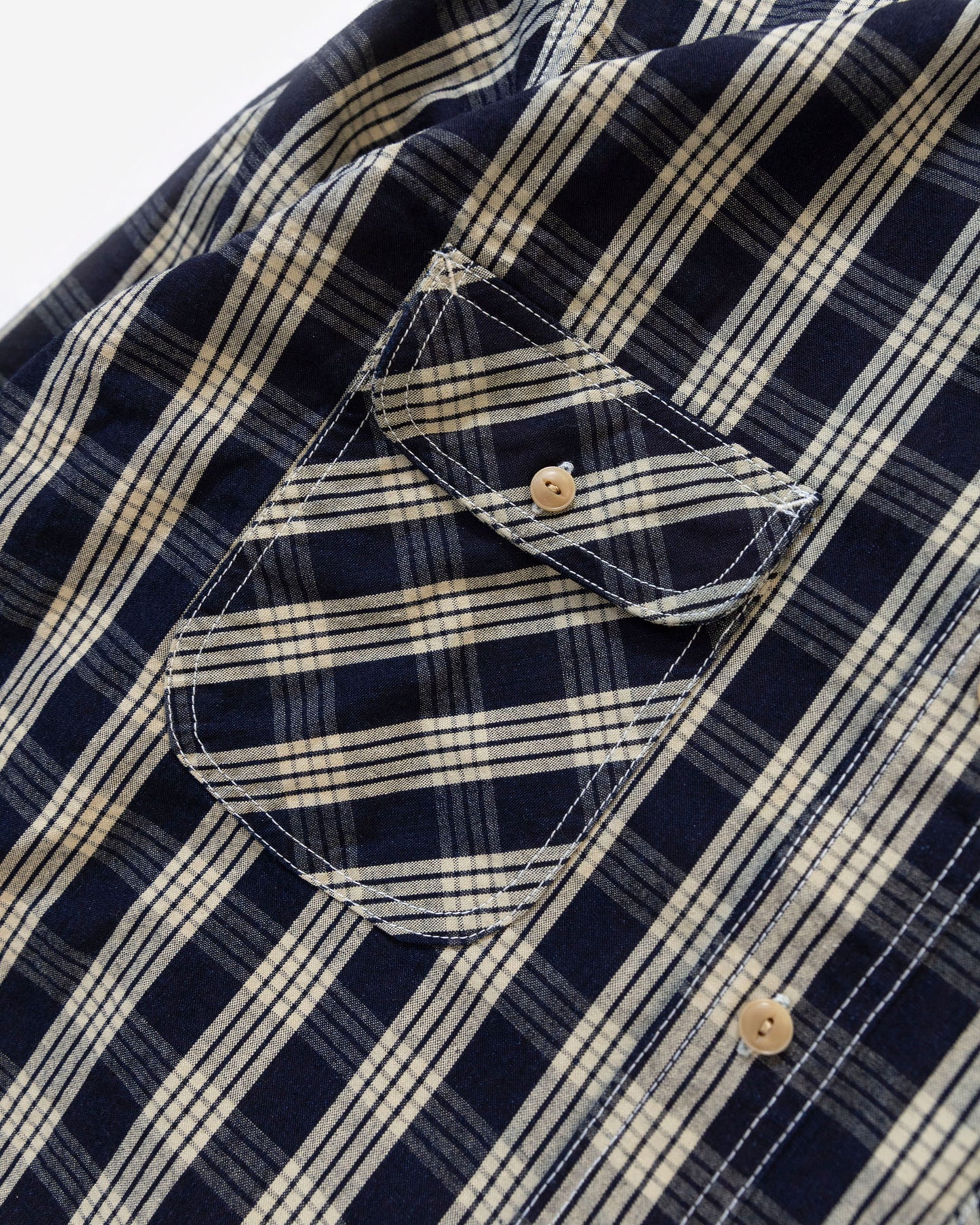 The Roebuck Shirt in Indigo Palaka