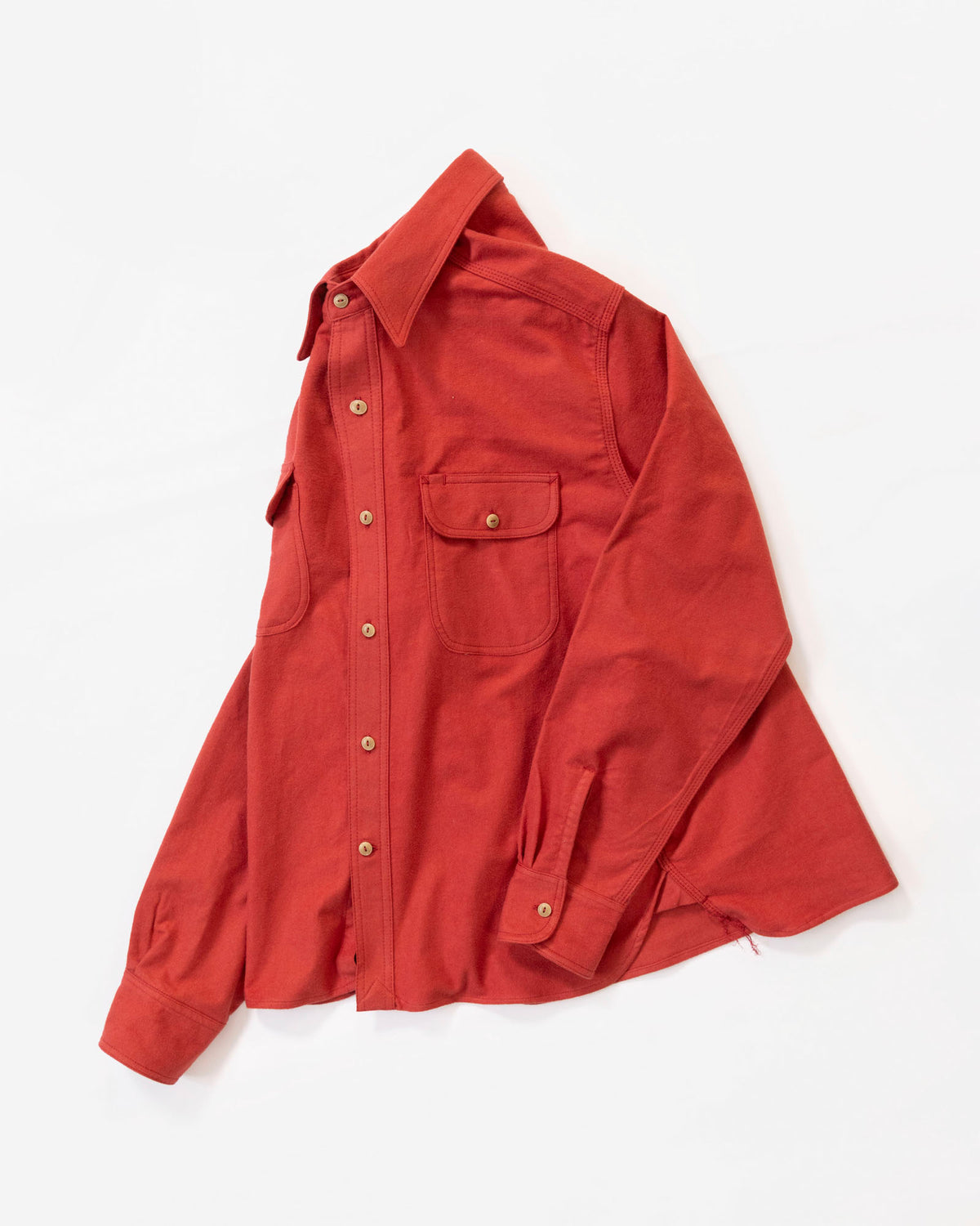 The Roebuck Shirt in Barn Red Chamois