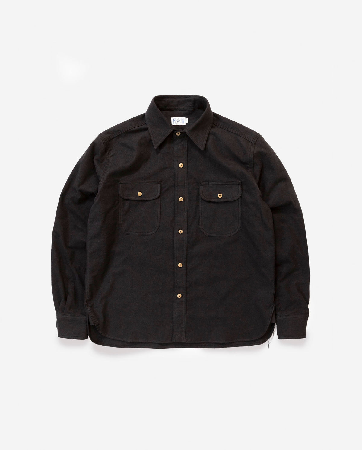 The Roebuck Shirt in Black Chamois