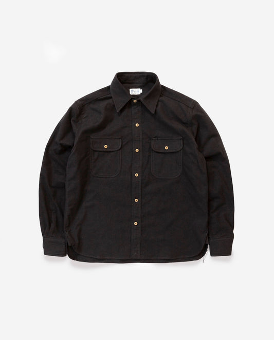The Roebuck Shirt in Black Chamois