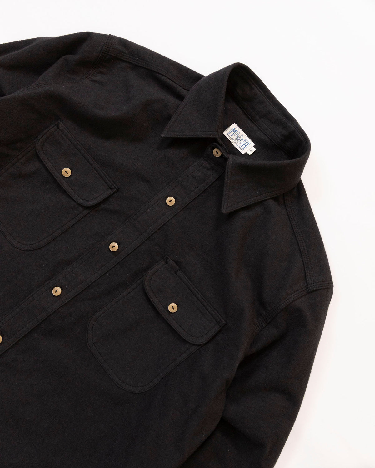 The Roebuck Shirt in Black Chamois