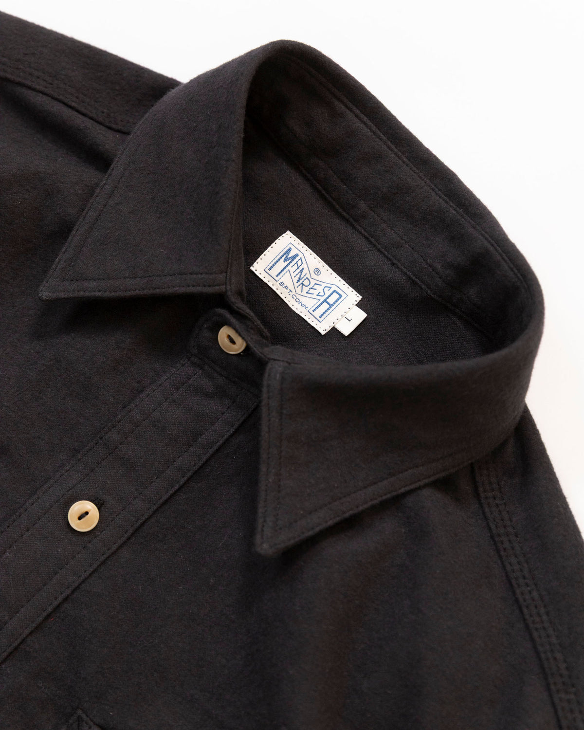 The Roebuck Shirt in Black Chamois