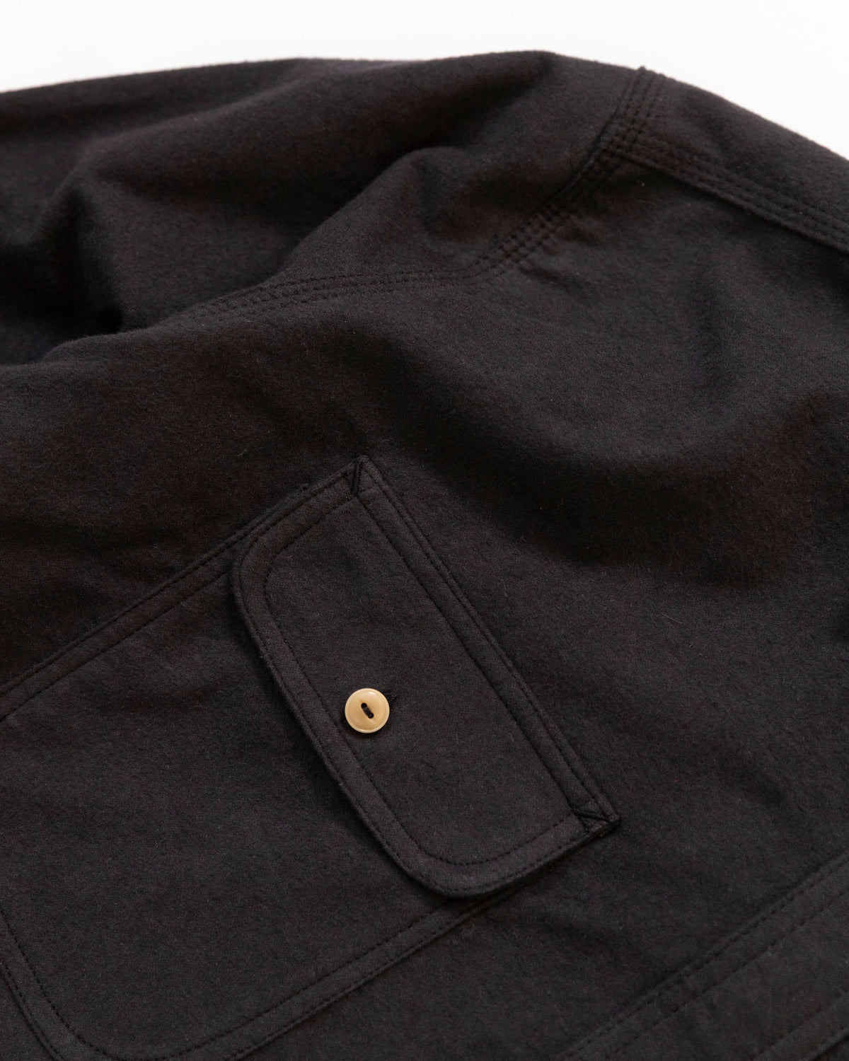 The Roebuck Shirt in Black Chamois