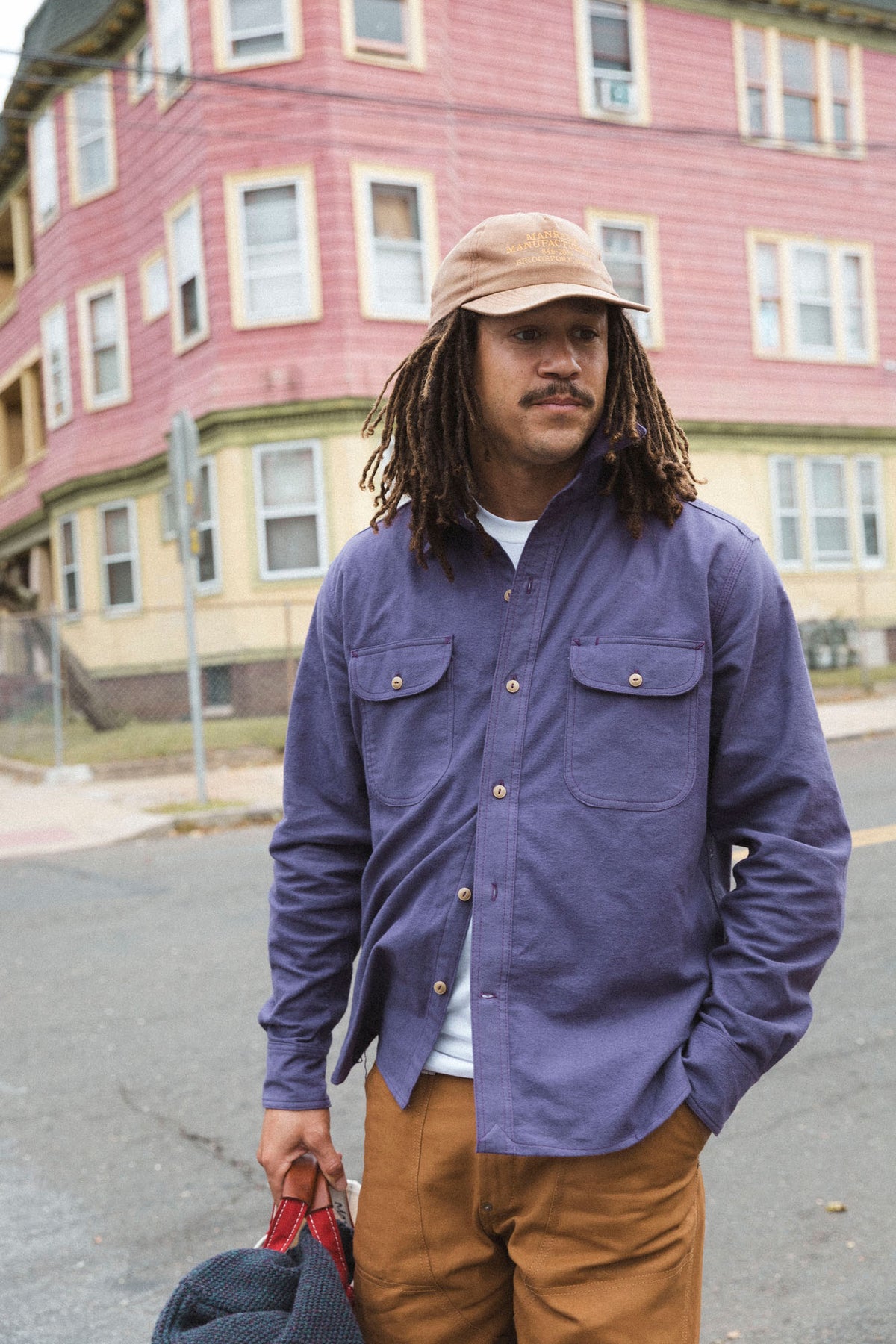 The Roebuck Shirt in Lilac Chamois