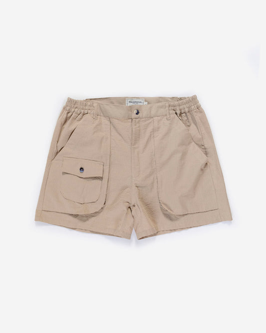 The Ram Island Shorts in Sand Seersucker