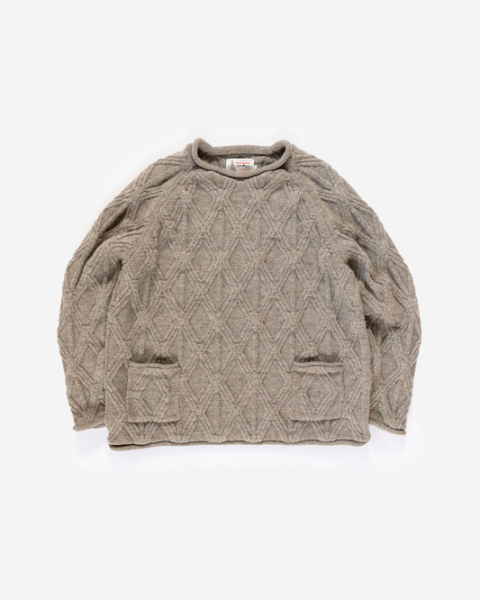 The Oysterman Sweater in Grey Shetland