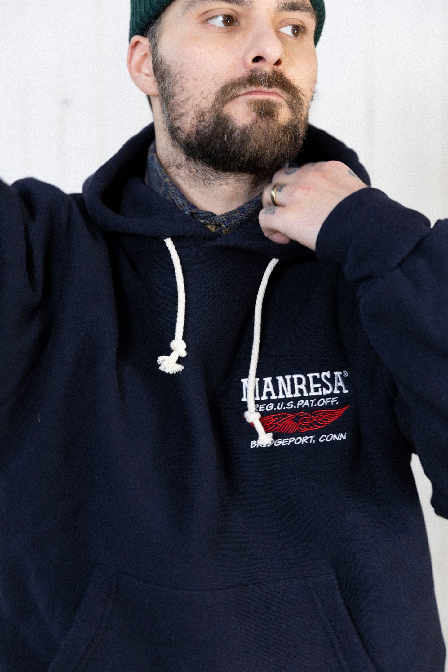 The Thermal Lined Eagle Hoody in Navy