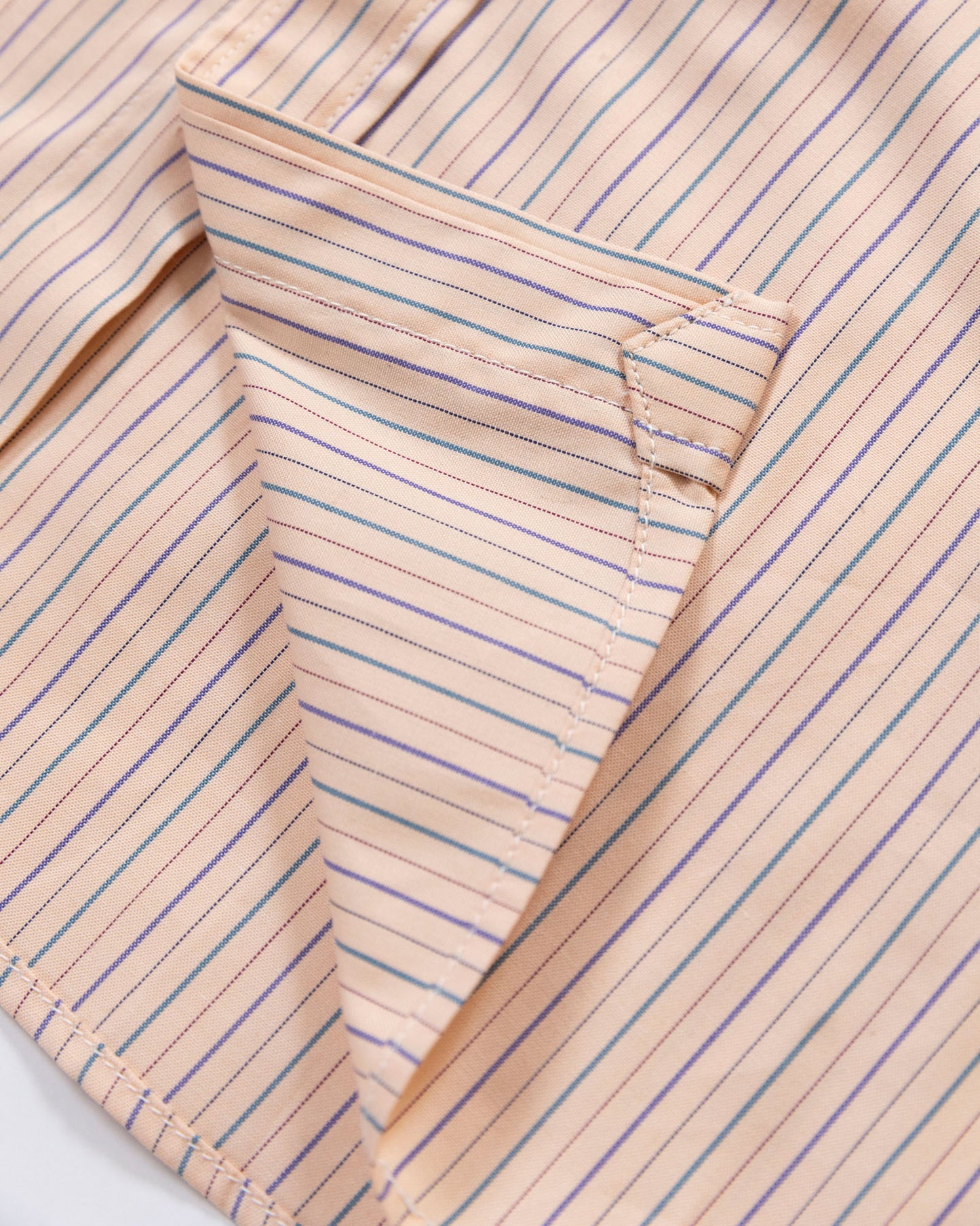 The Yale Shirt in Summer Peach Multi Pinpoint
