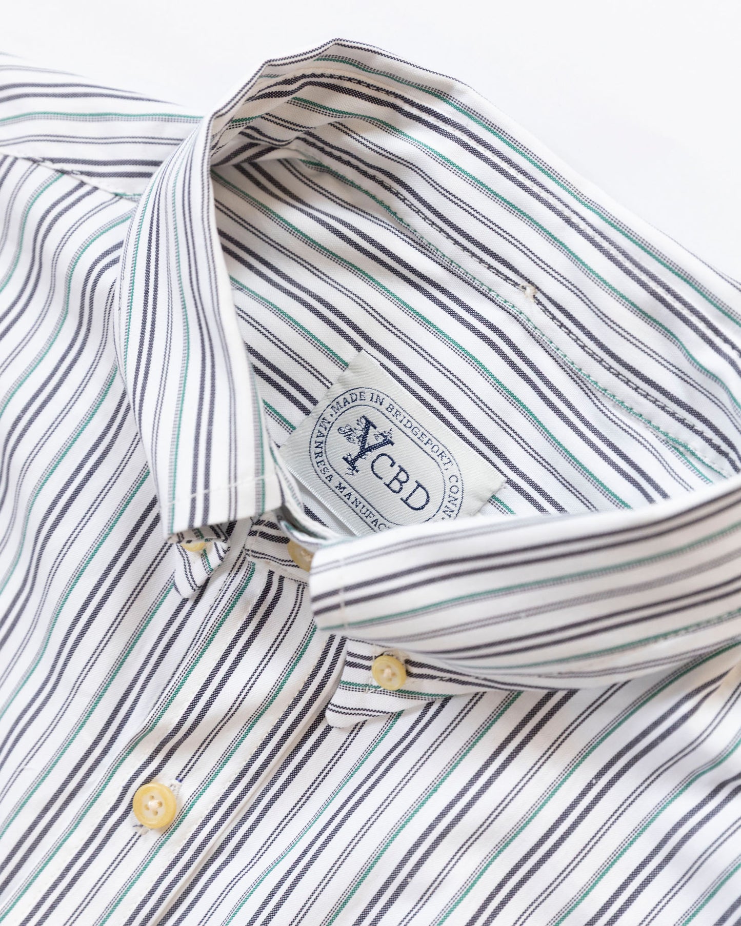 The Yale Shirt in Emerald Stripe Pinpoint